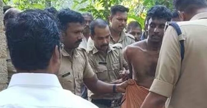 Mother was tied and burnt by her son in Vellarada Anapara! The accused, who was intoxicated, was caught by force