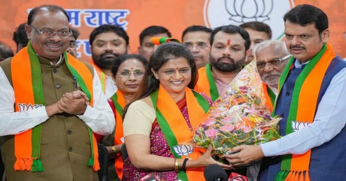 Prime Minister Narendra Modi's Narishakti Vandan influence! Archana Patil Chakurkar, daughter-in-law of Maharashtra's senior Congress leader and former Union minister Shivraj Patil, joins BJP